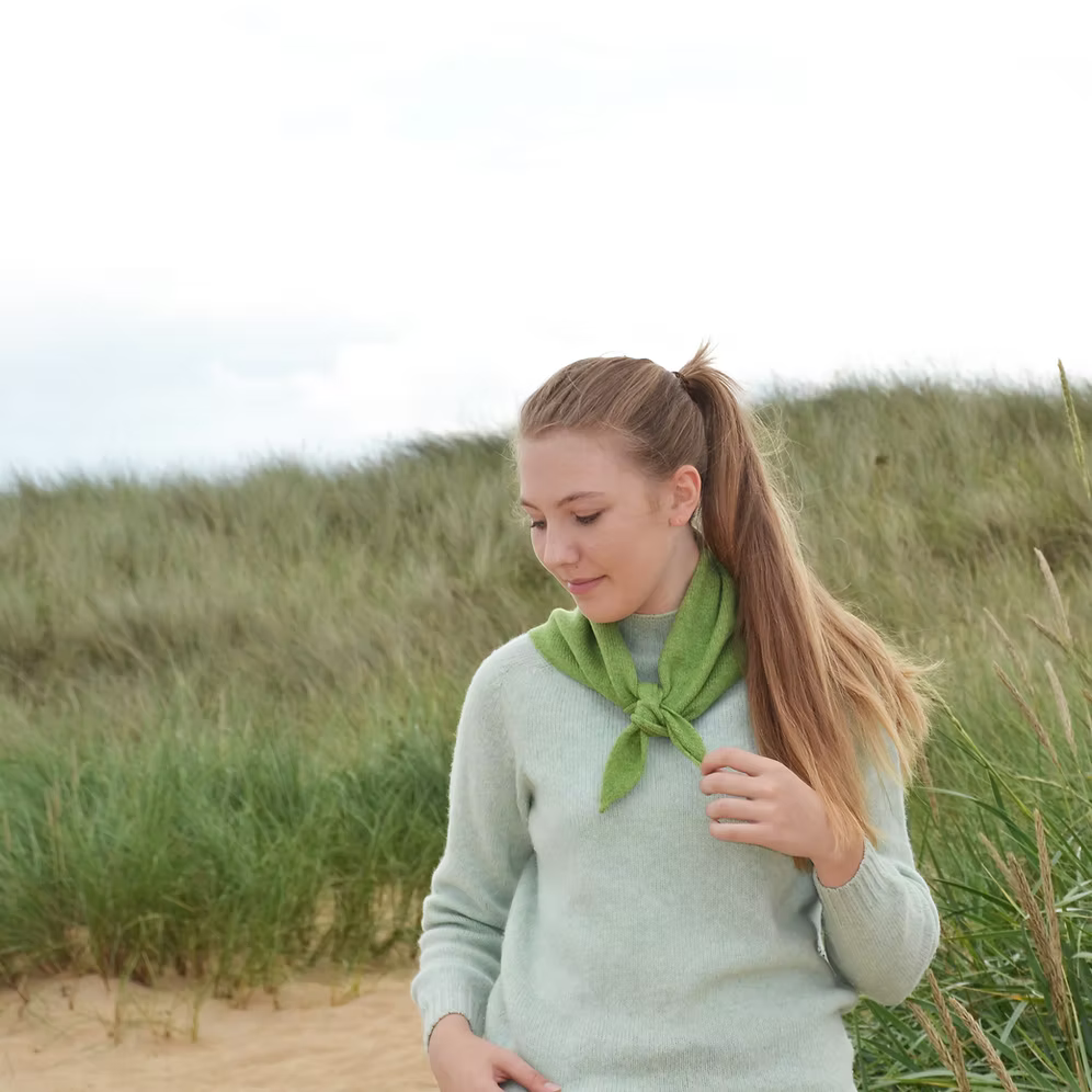 Lambswool Neckerchief - Apple Green