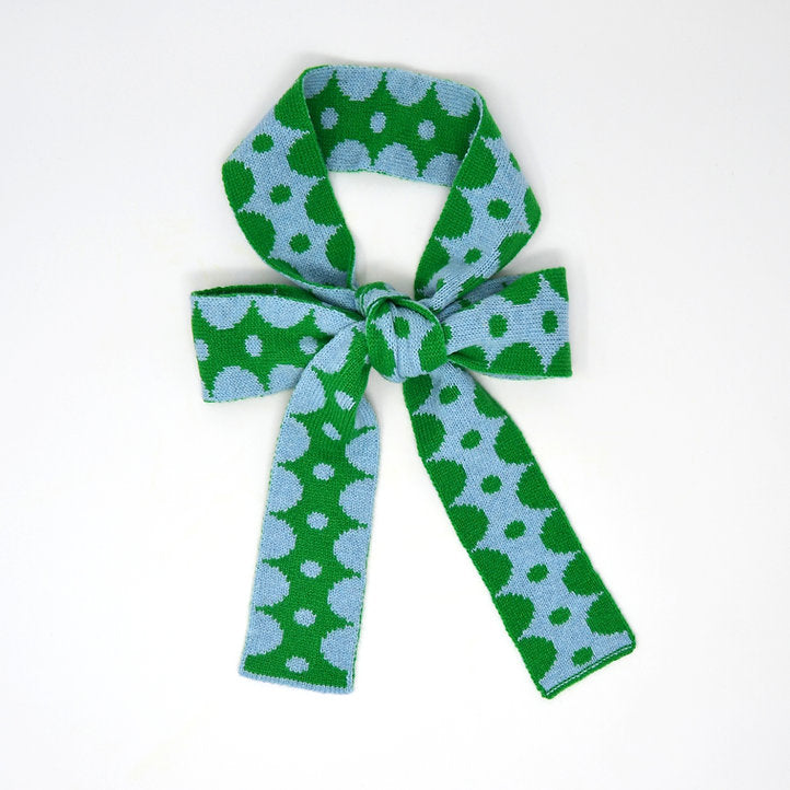 Half Circle Skinny Scarf - Green