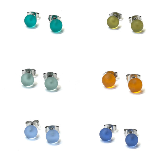 Frosted Glass Studs