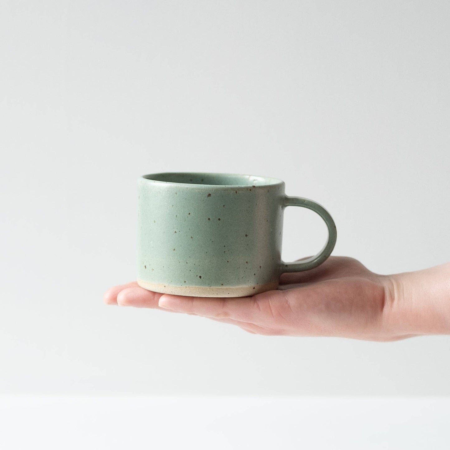 Short Mug - Celadon & Speckled