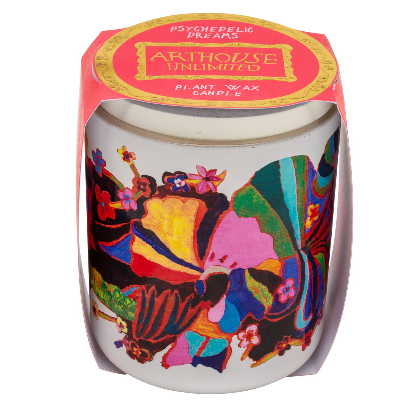 Psychedelic Dreams, Plant Wax Candle - White