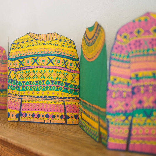 Fairisle Sweaters Concertina Garland
