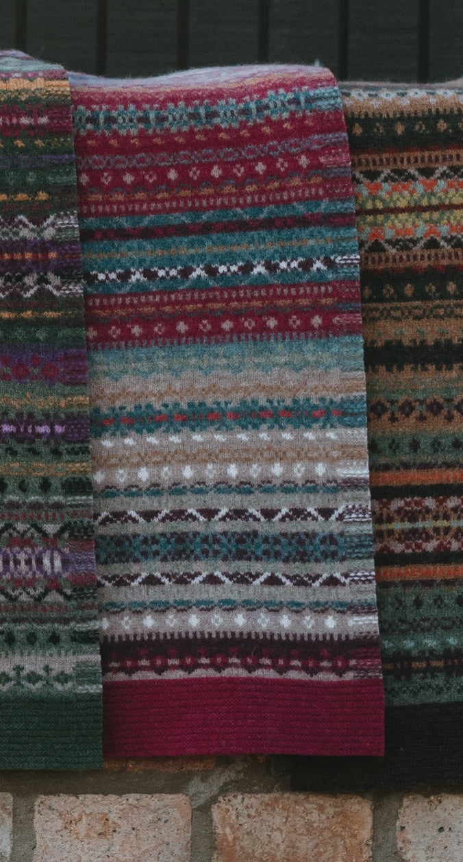 Alloa Fairisle Scarf - Velvet