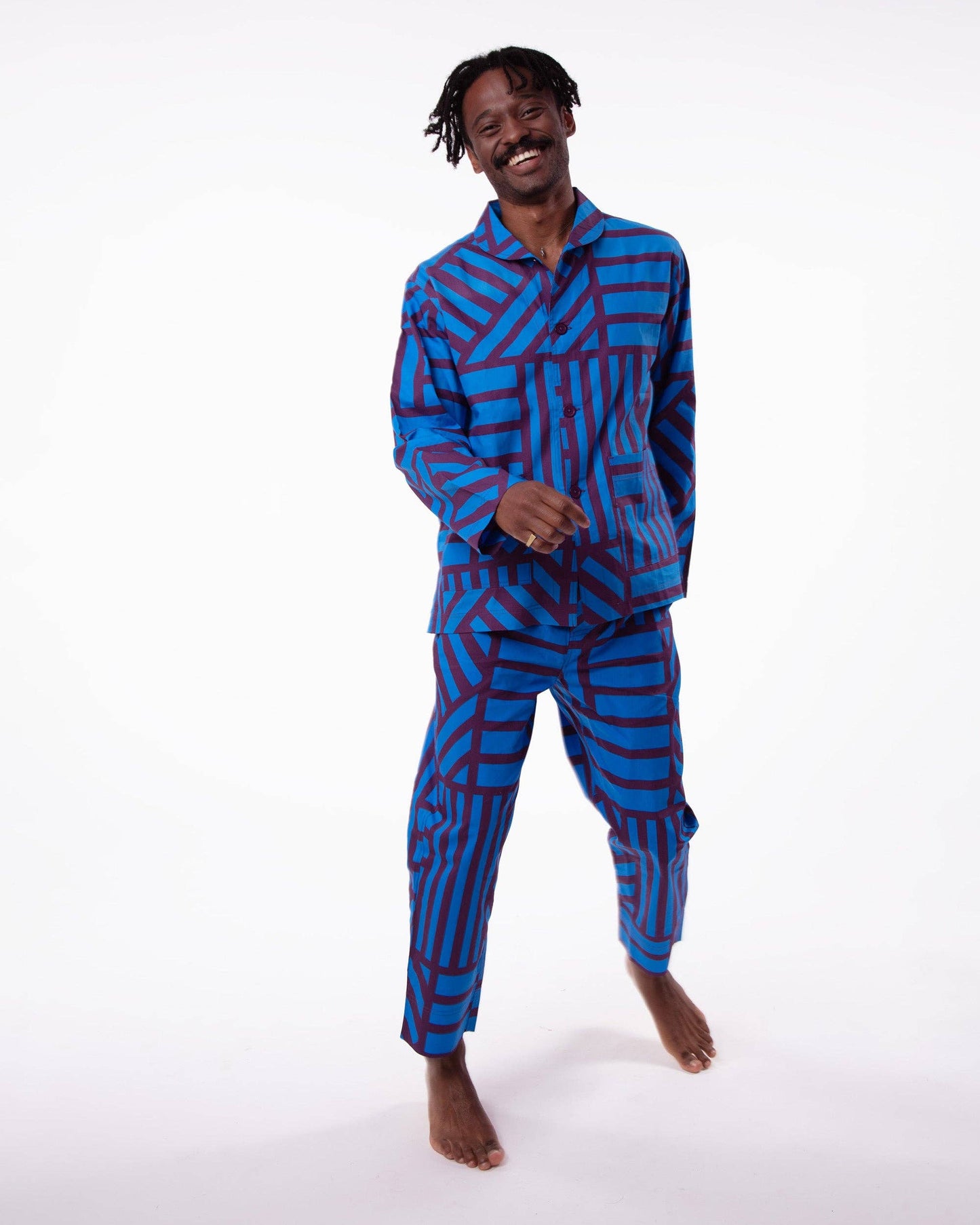 Sidewinder High Waisted Trousers - Blueberry