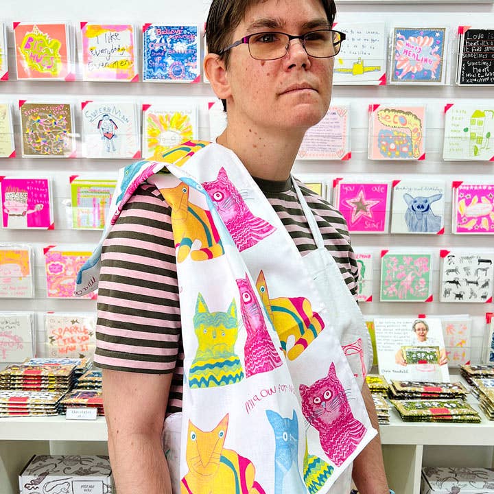 Miaow for Now Tea Towel