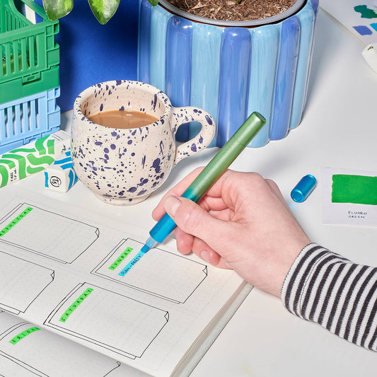 Ori – the infinitely refillable highlighter: Blue/Green