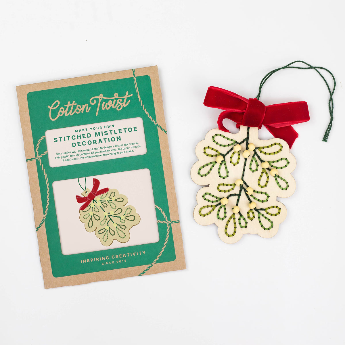 Stitched Mistletoe Decoration