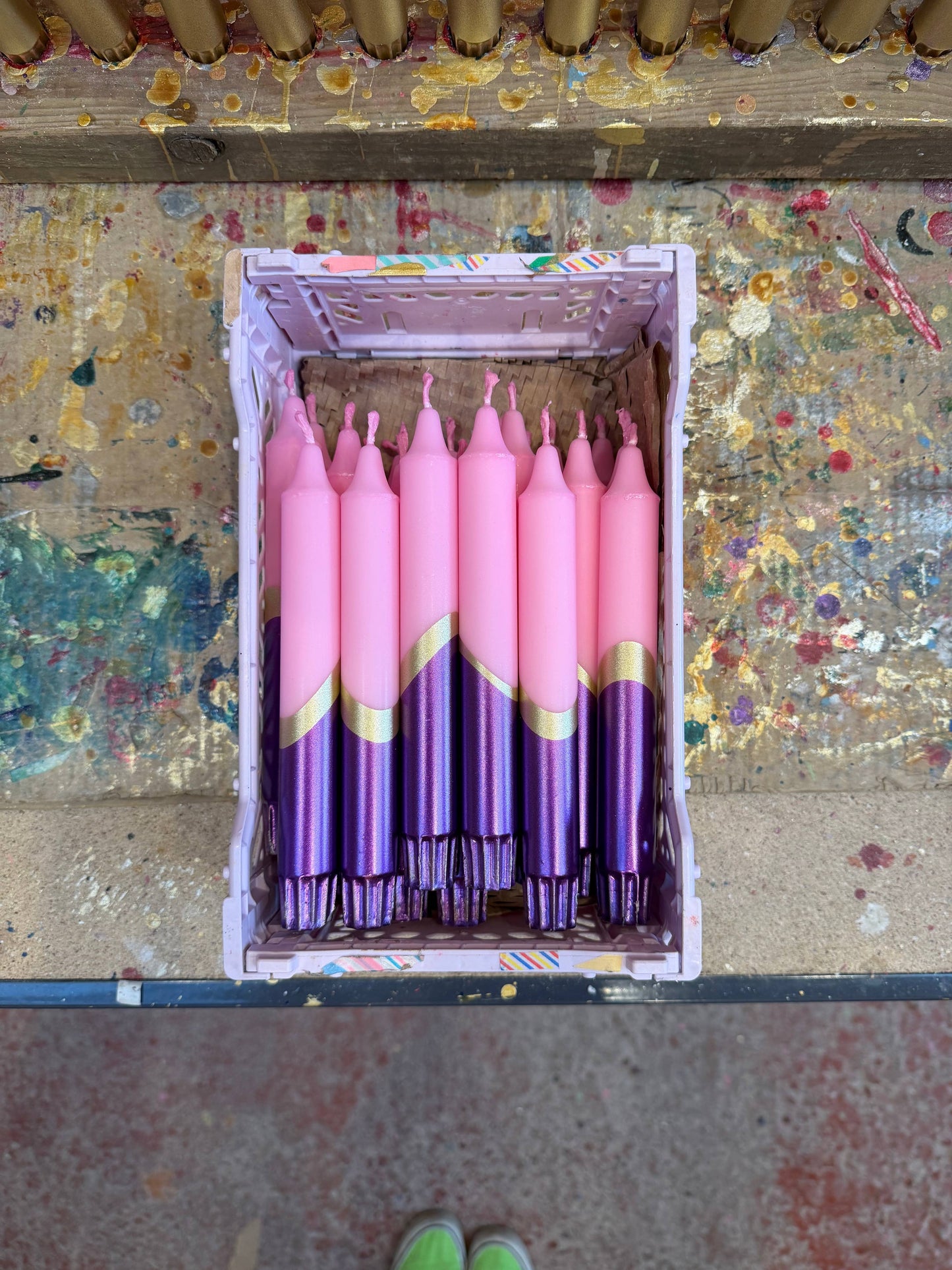 Pastel Petals Metallic Candles