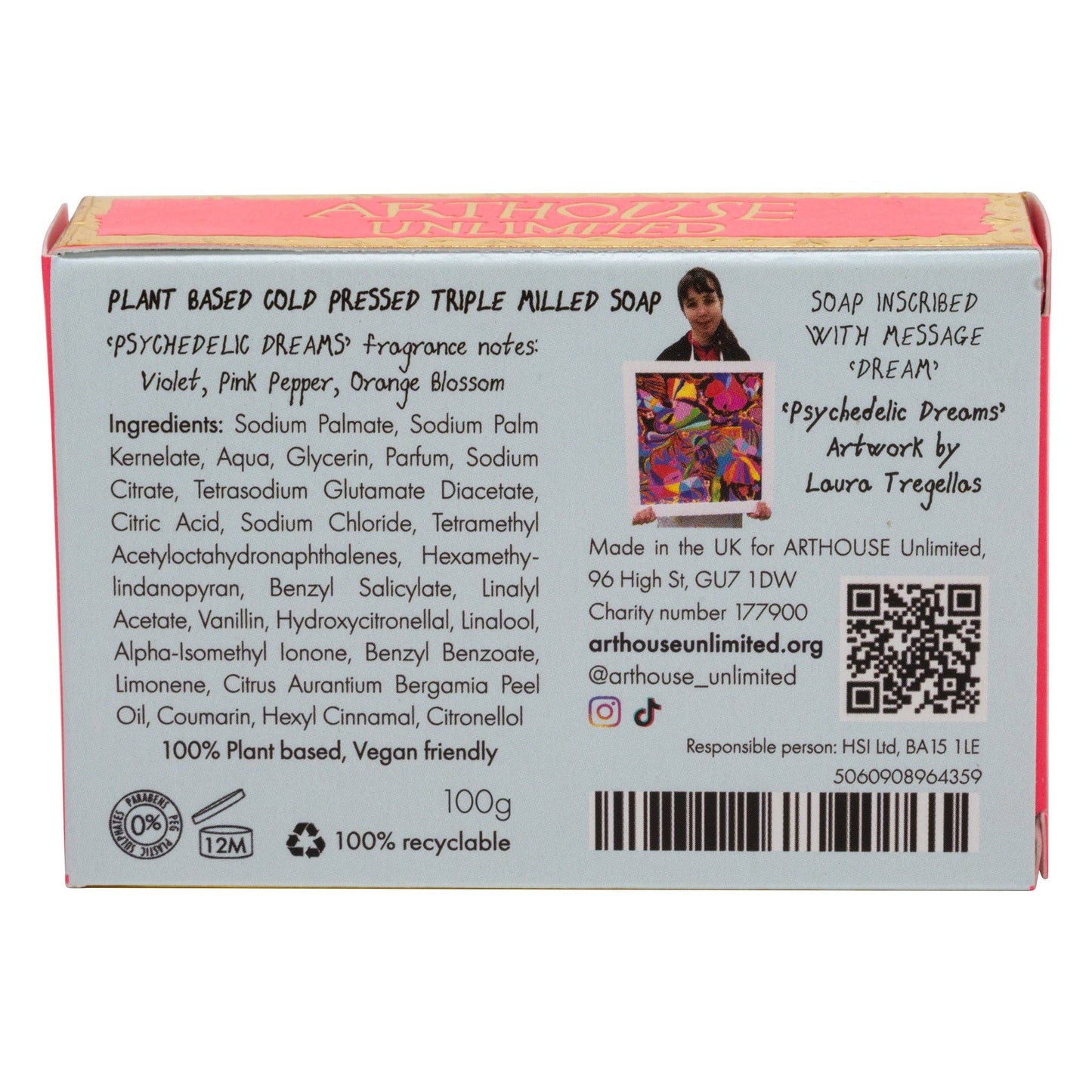 Psychedelic Dreams, Triple Milled Plant Based Soap