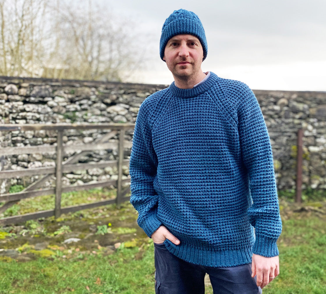 Clapdale Wool Cattlegrid Jumper - Blue