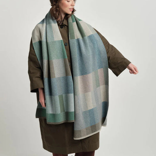 Acre Blanket Scarf - North Sea, Willow, Moss