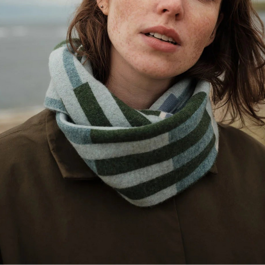 Harbour Circle Scarf - Haar, North Sea, Pine