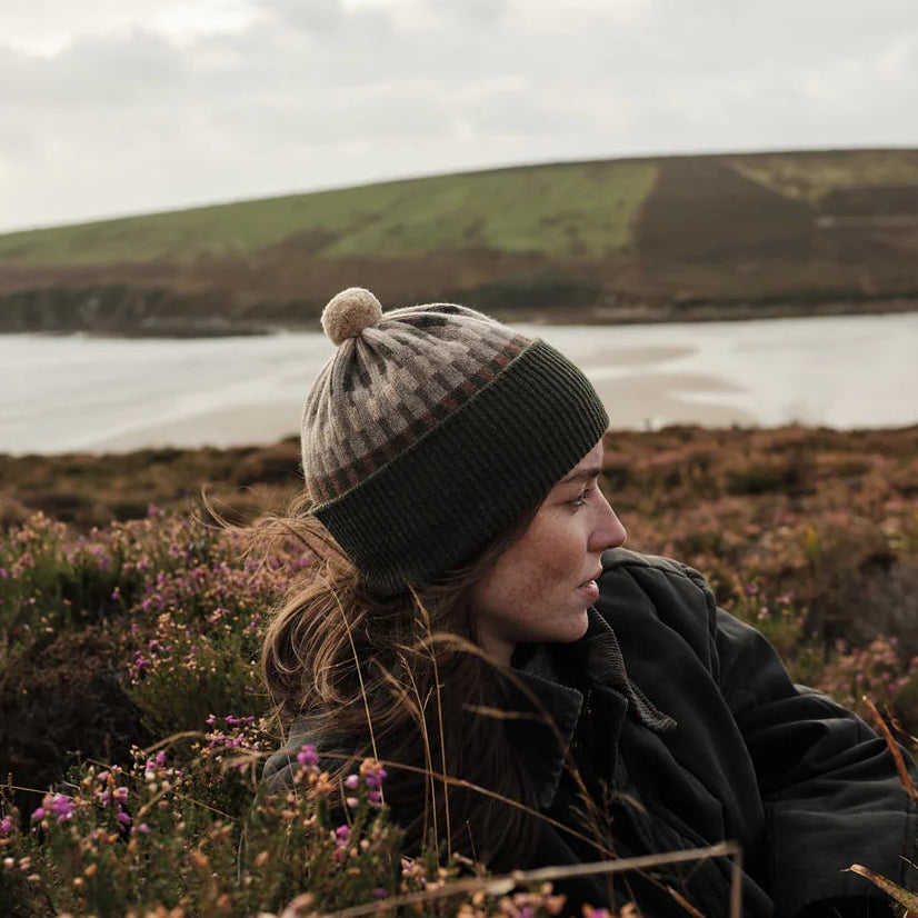 Harbour Pom Hat - Nettle, Wren & Hazelnut