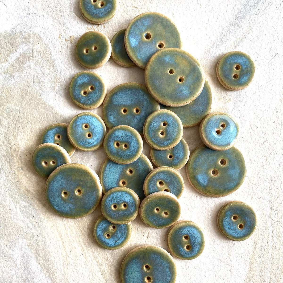 Ceramic Buttons - Sea Mist