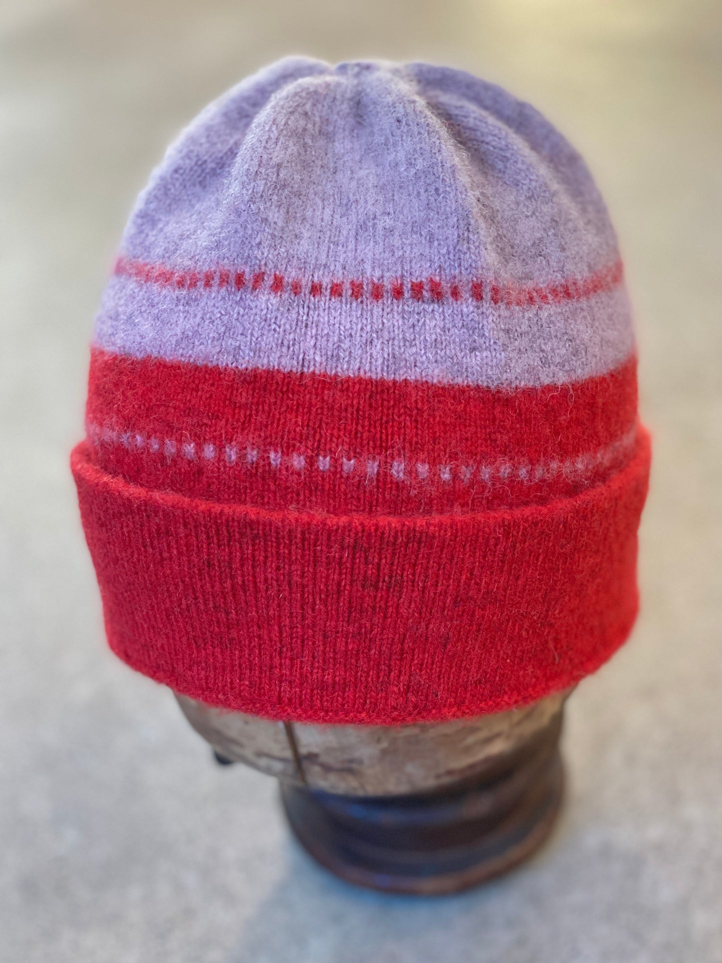 Double Dott Hat - Postbox/Silver