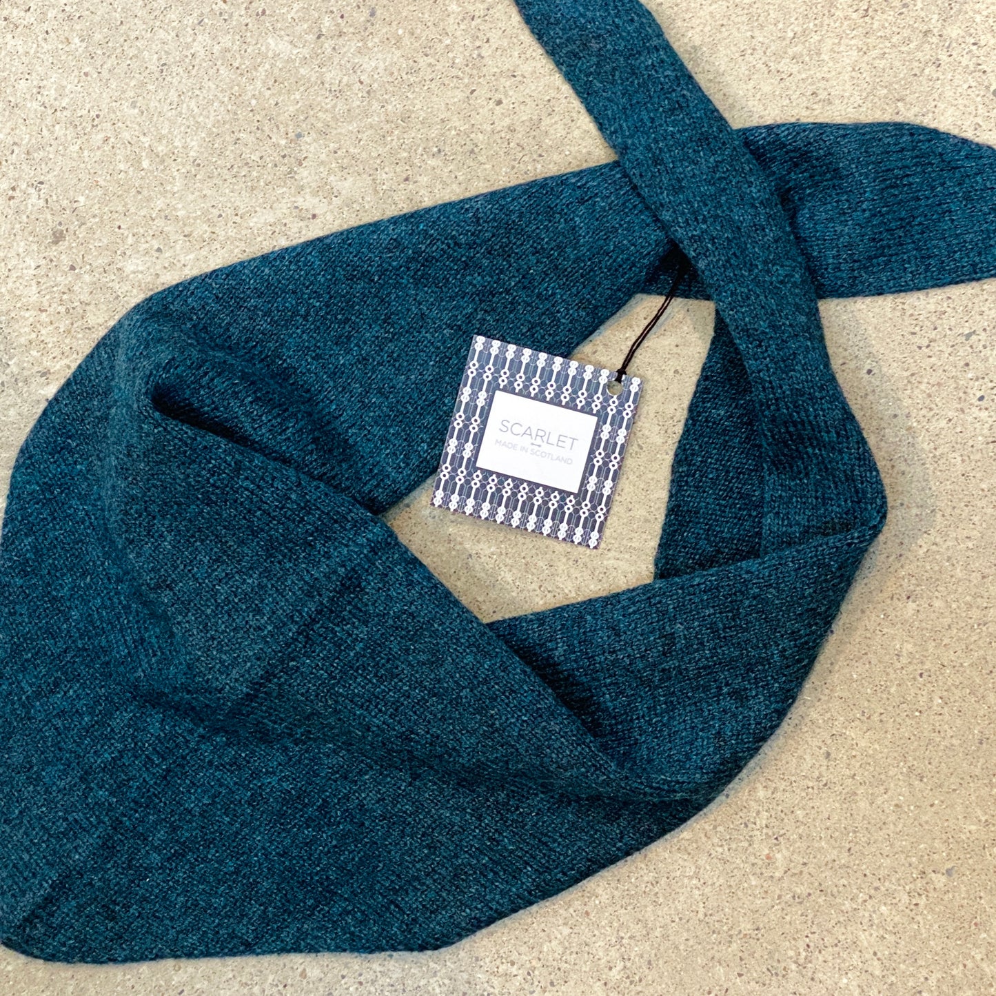 Lambswool Neckerchief - Dark Petrol
