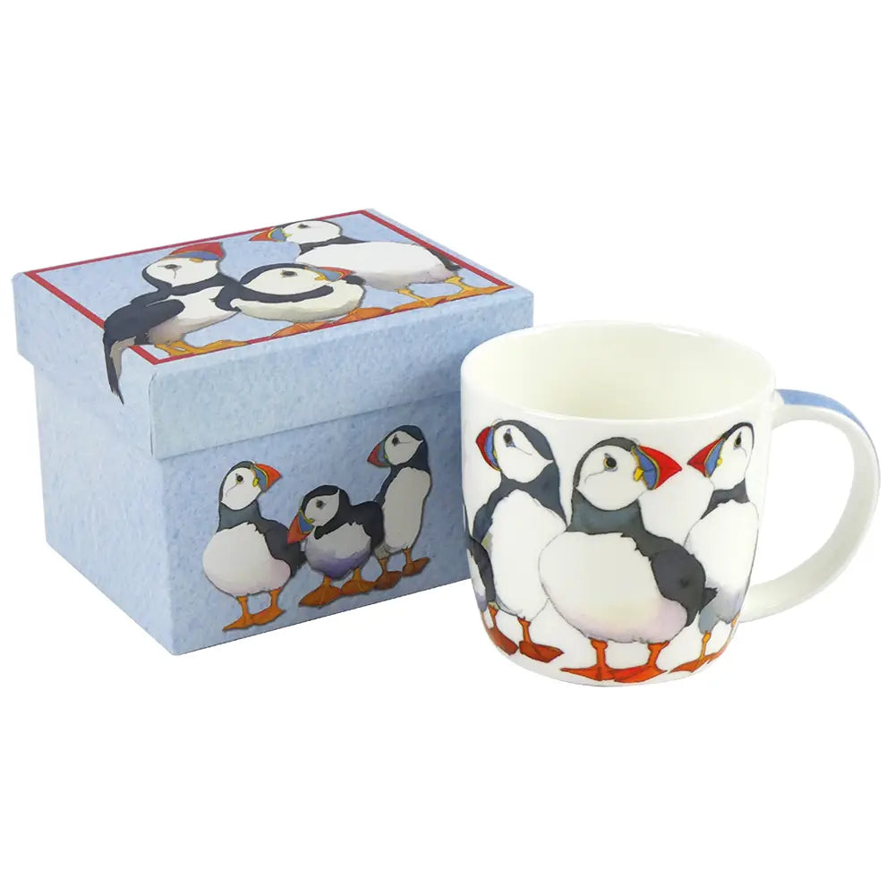 Puffins Boxed Mug