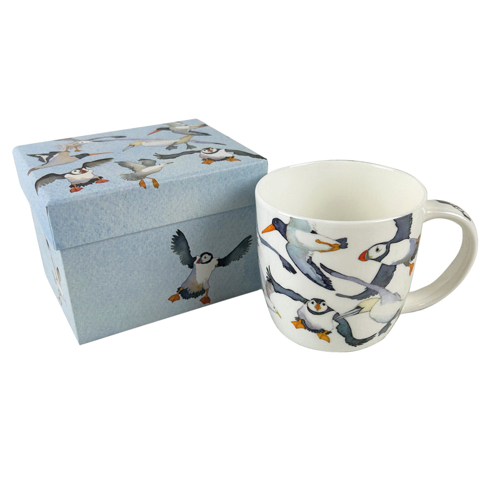 Flying Seabirds Boxed Mug