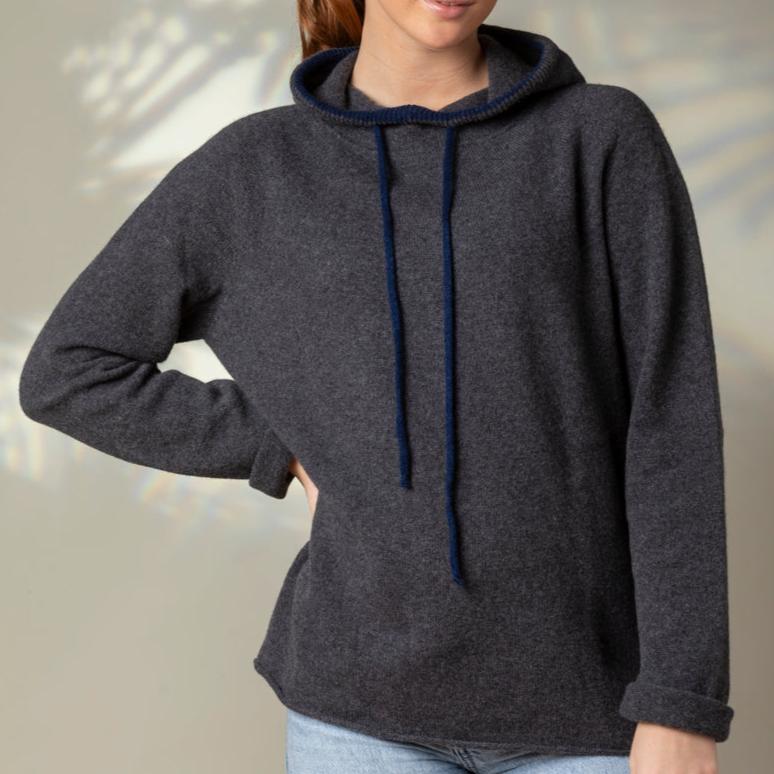 Corry Hoody Sweater - Metallic