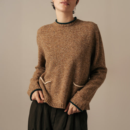 Tweed Nep Sweater - Desert