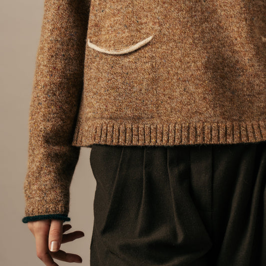 Tweed Nep Sweater - Desert