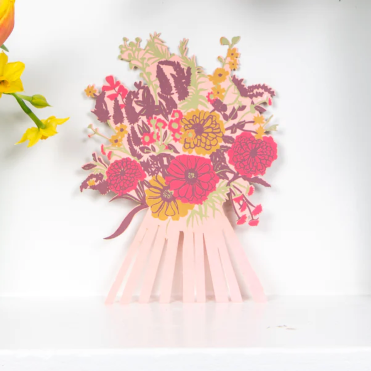 Pink Marigold Greeting Card