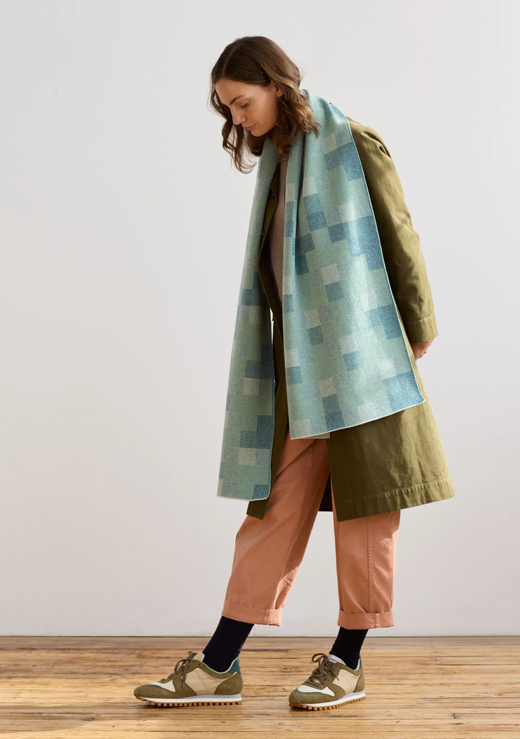 Faro Scarf - North Sea and Eggshell