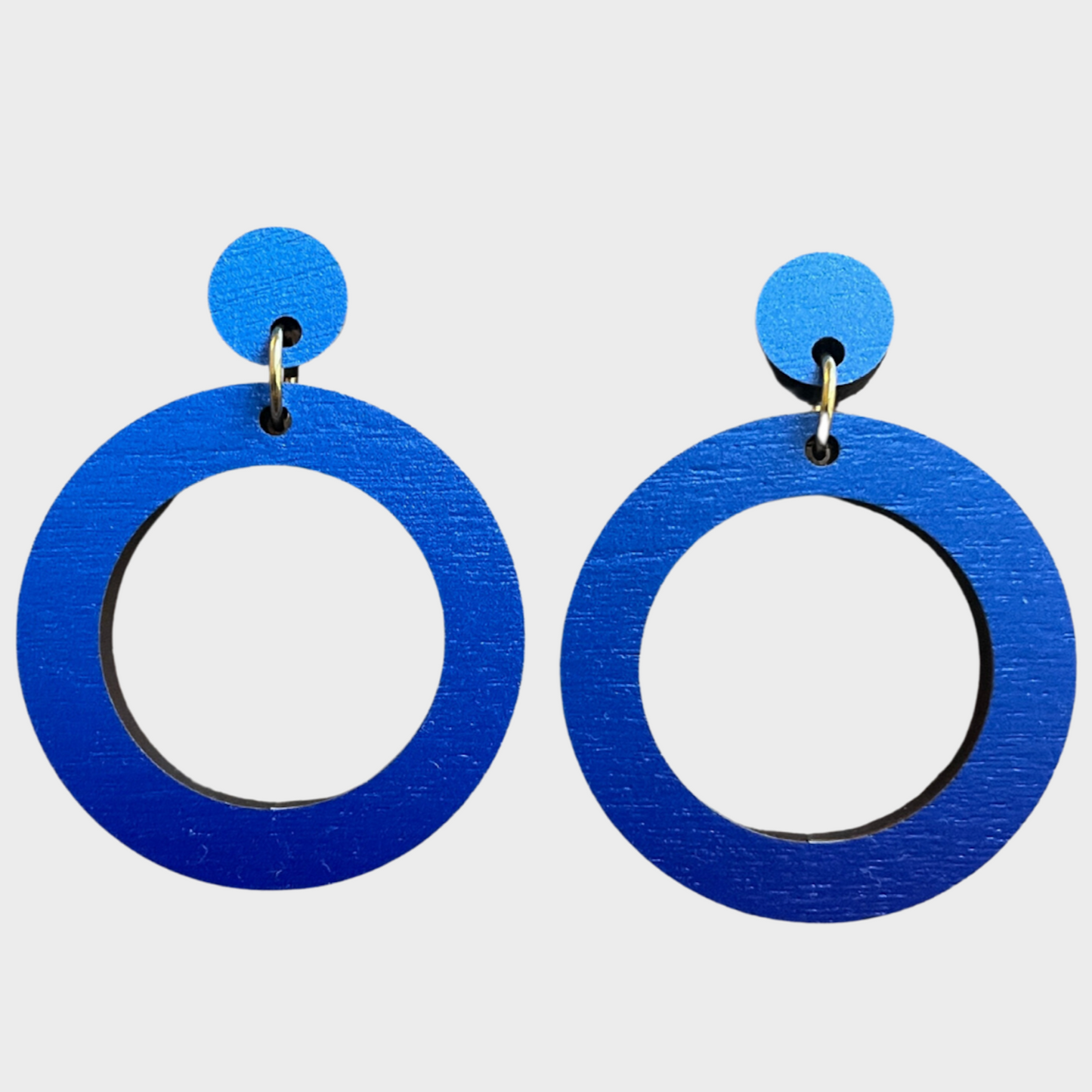 Circle Drop Earrings - Ocean Blue