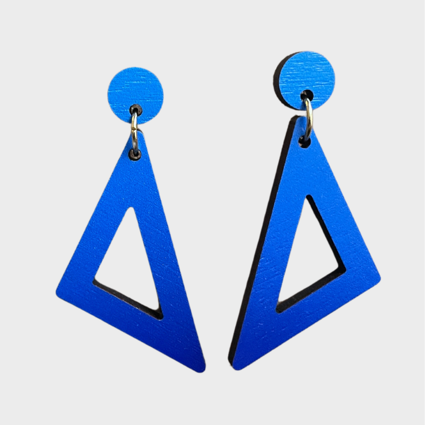 Triangle Drop Earrings - Ocean Blue