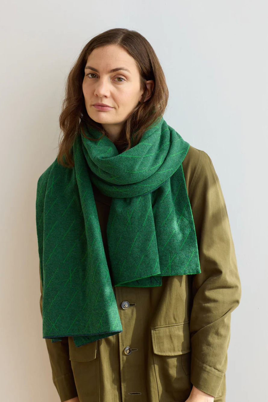 Forest Scarf - Oxide Green & Ink