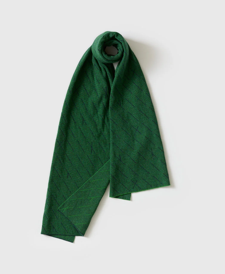 Forest Scarf - Oxide Green & Ink