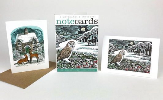Notecard Pack - Owl Flight & Christmas Cottage