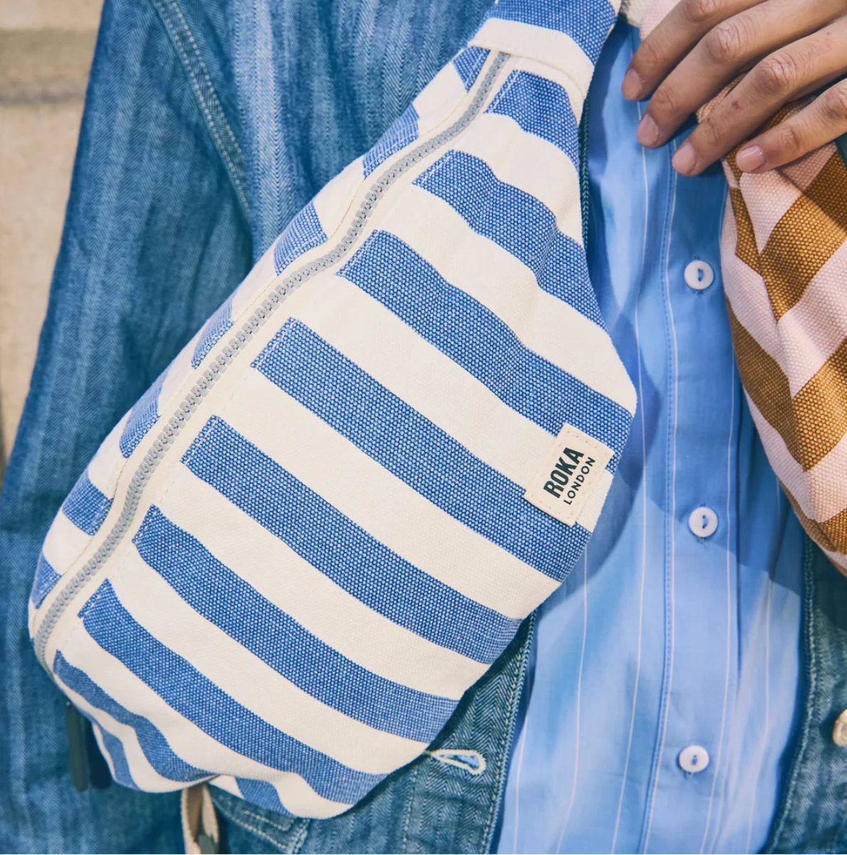 Mill Hill Crossbody Bag - Denim Strip