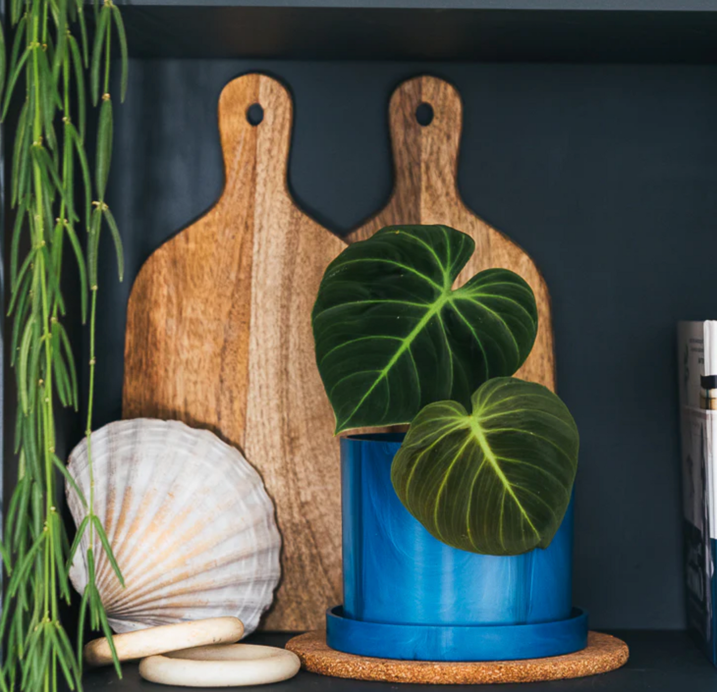 Ocean Plastic Pot - Navy Marble