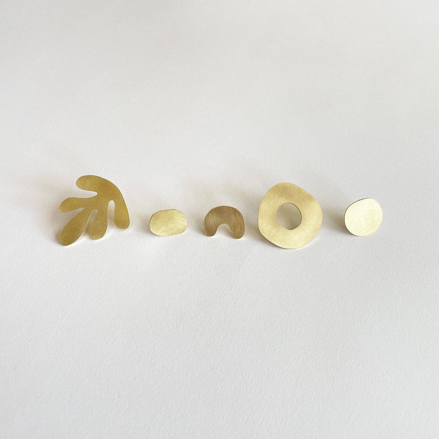 Brass Seaweed Earring Set