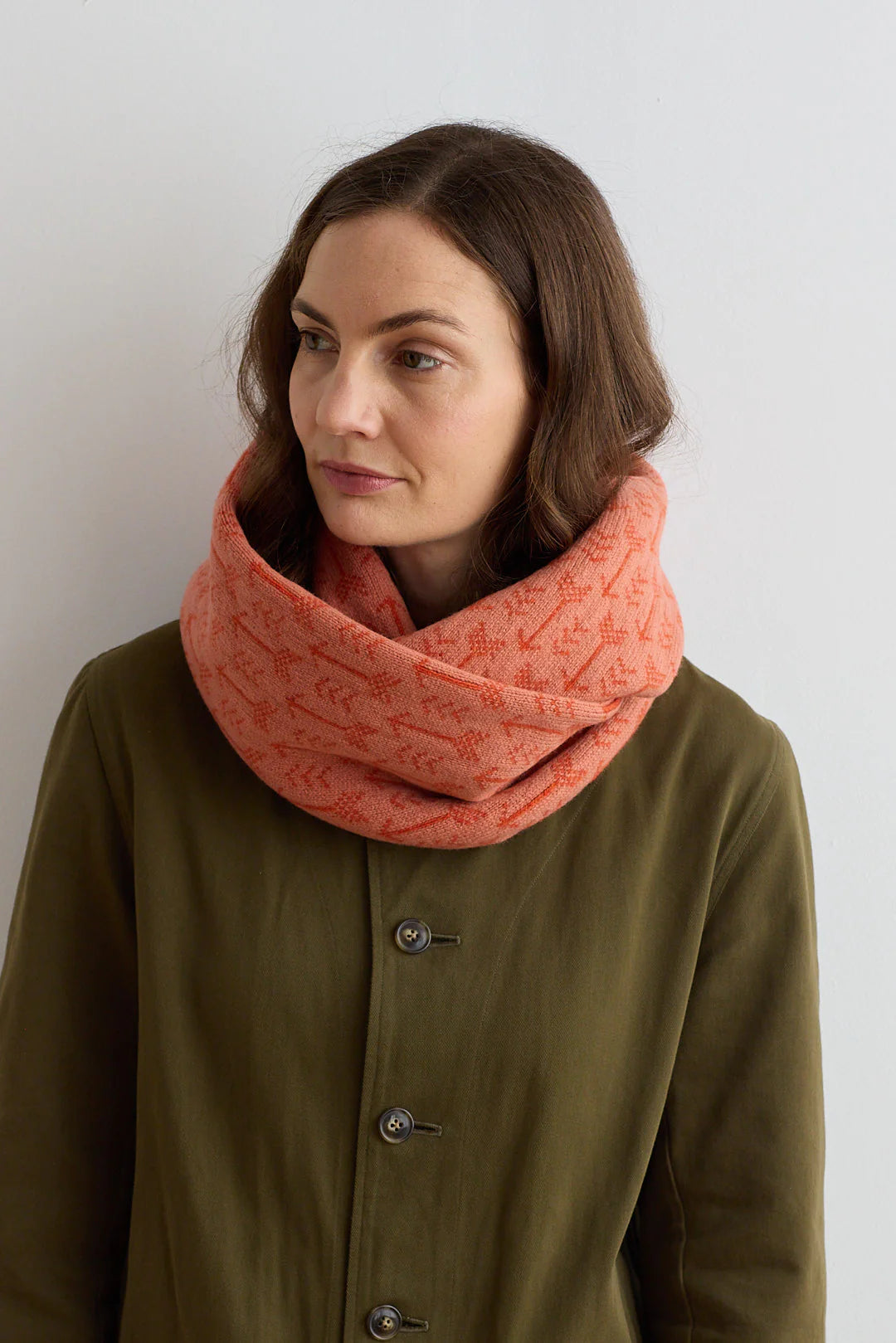 Arrow Circle Scarf - Rosehip & Rust
