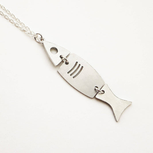 Steel Fish Necklace