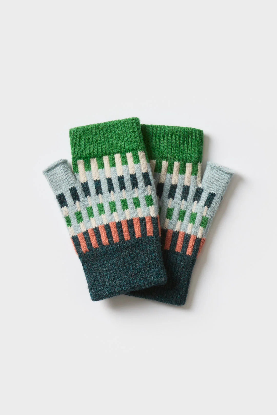 Harbour Fingerless Mitts - Ink & Rosehip