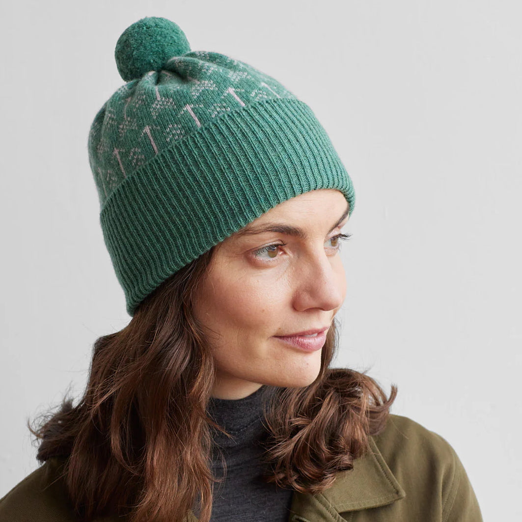 Arrow Pom Hat - Willow & Seashell