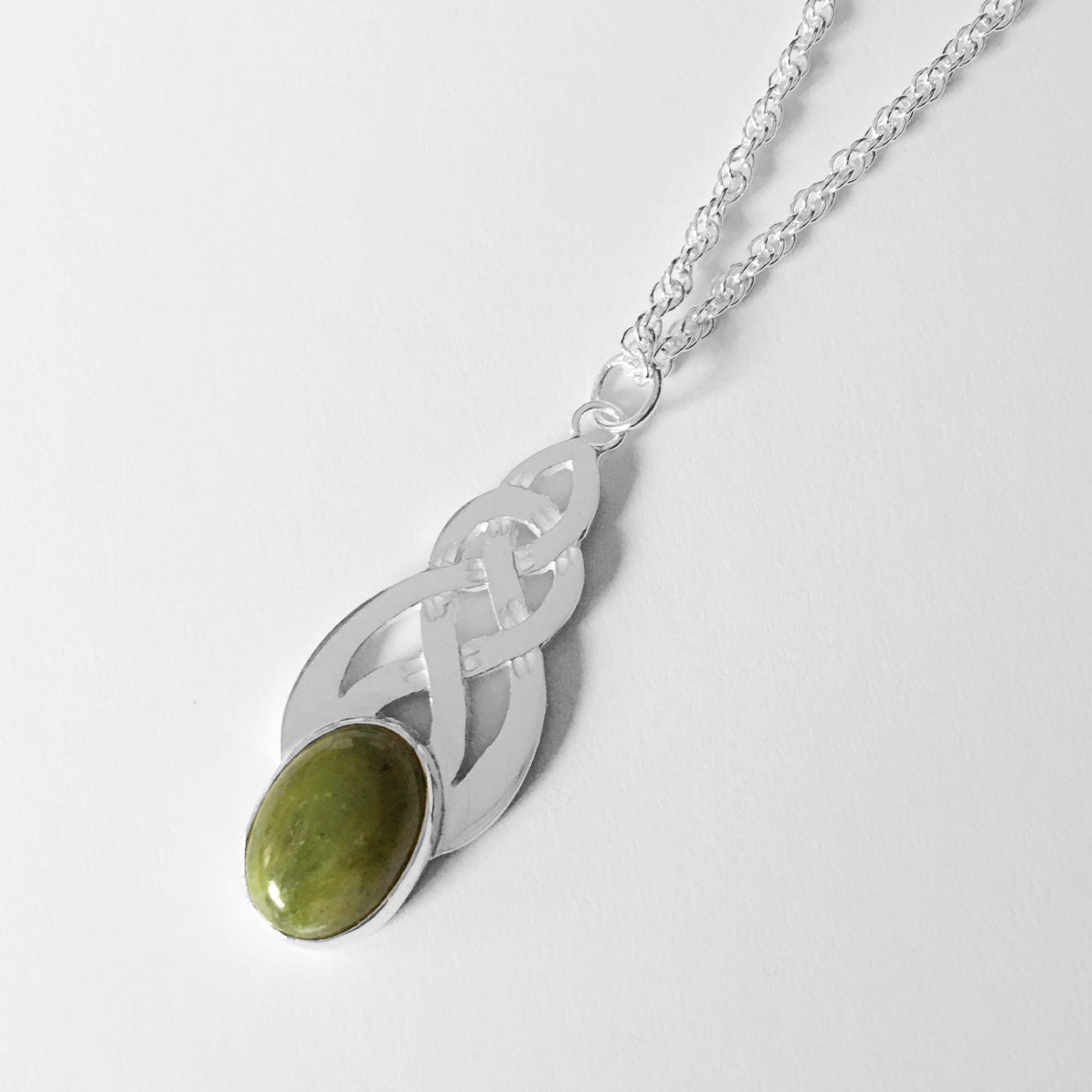 Celtic Knot Green Stone Pendant