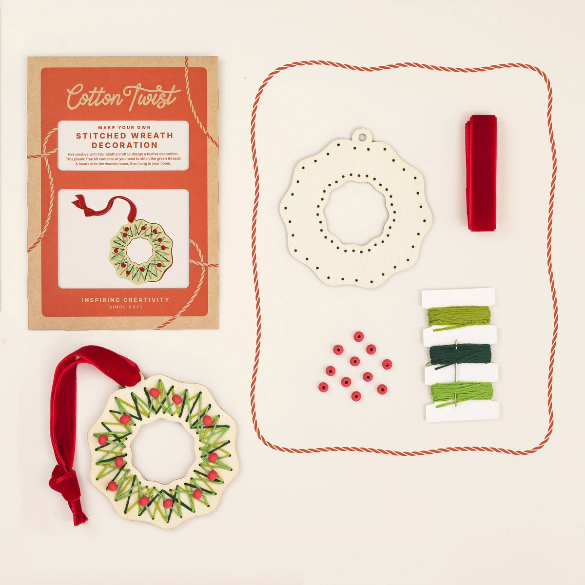 Stitched Wreath Decoration