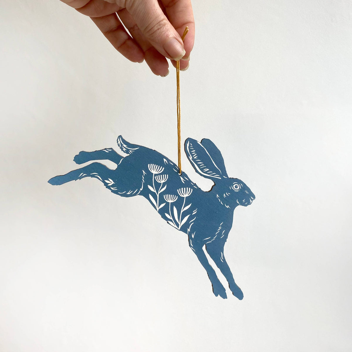 Wooden Decoration - Leaping Hare