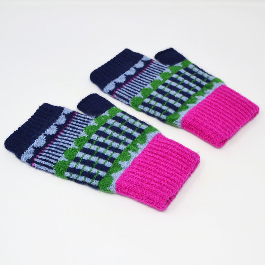 Flora Fingerless Gloves - Green