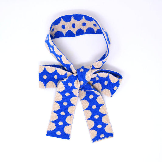Half Circle Skinny Scarf - Cobalt