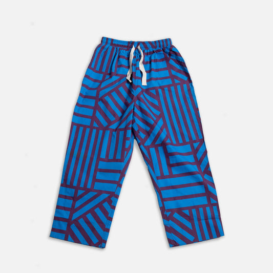 Sidewinder Elasticated Wide Leg Trousers - Blueberry