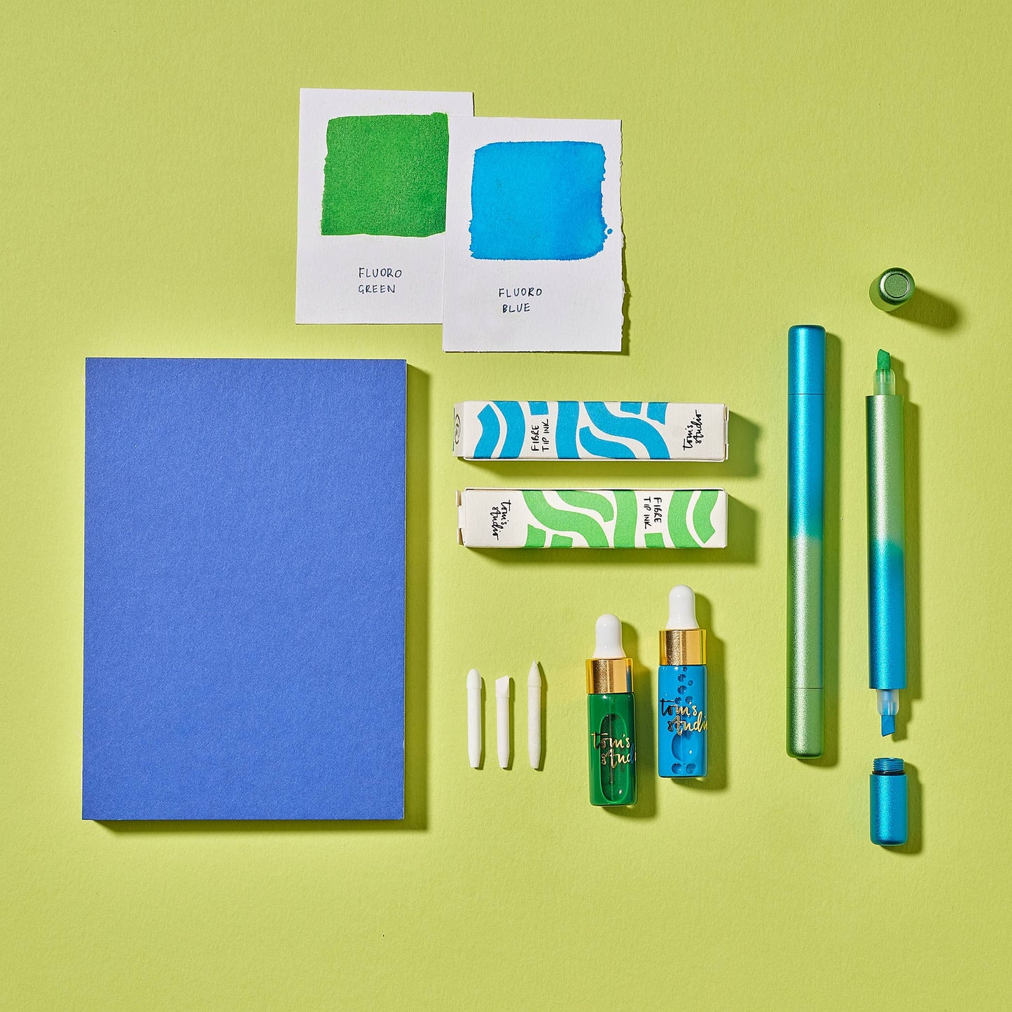 Ori – the infinitely refillable highlighter: Blue/Green