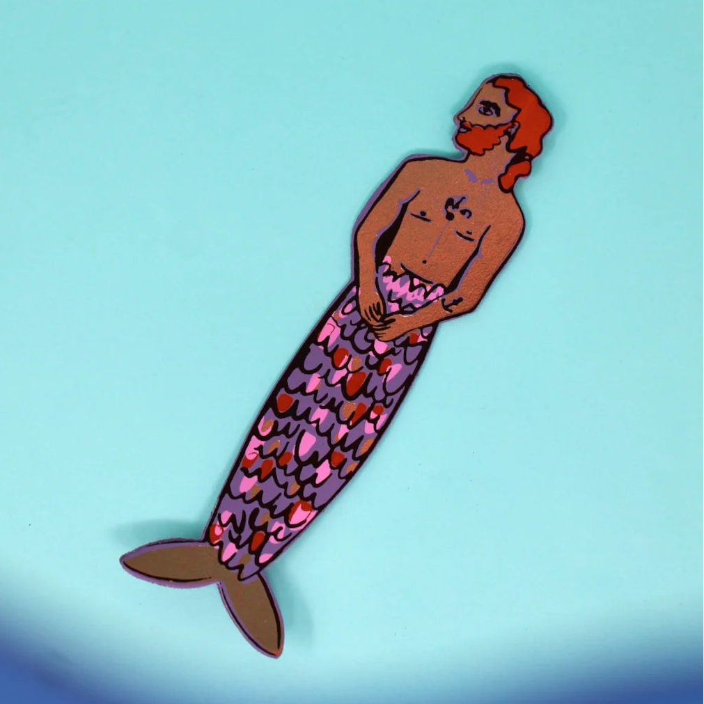 Mer-Man Bookmark - Lilac
