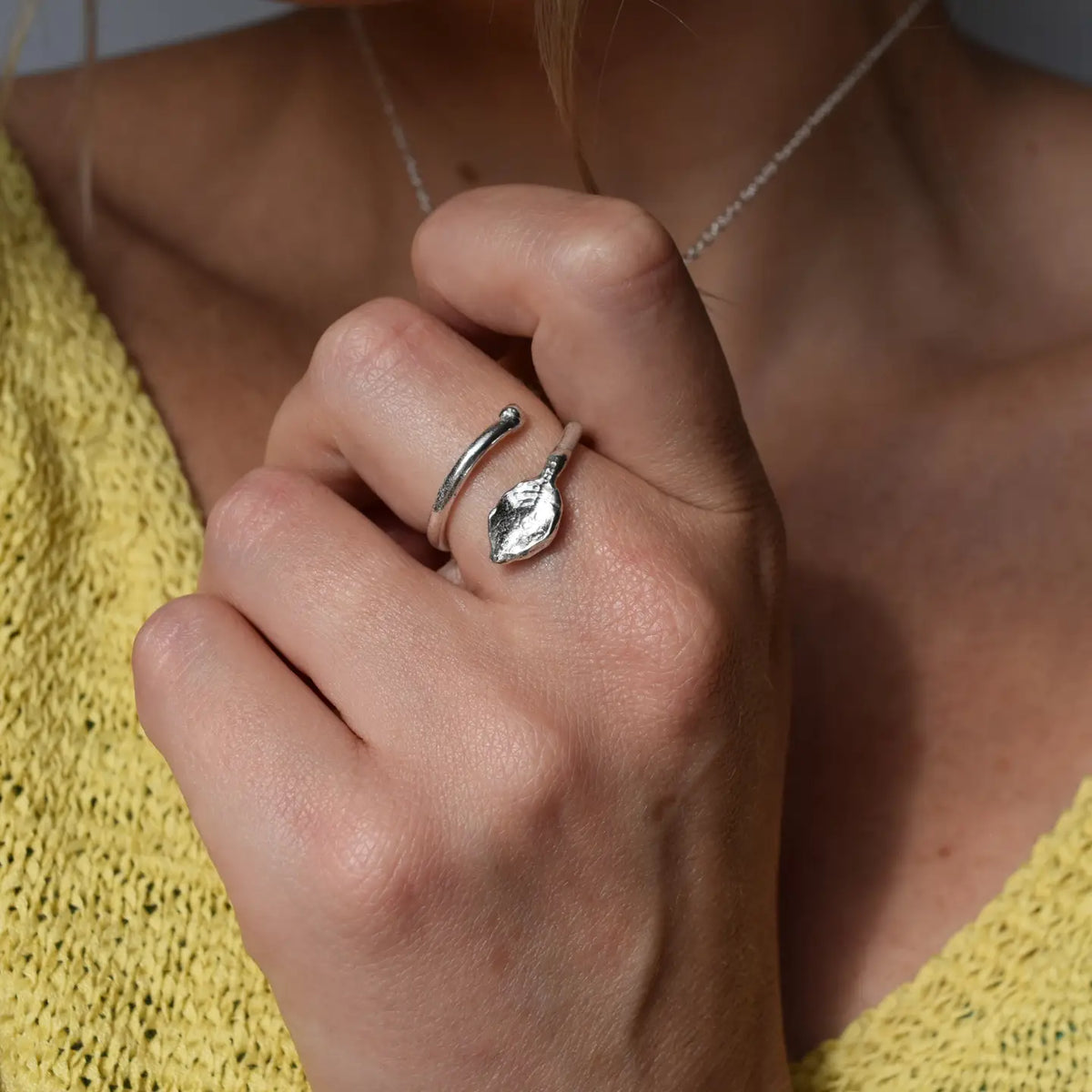 Leaf Open Ring