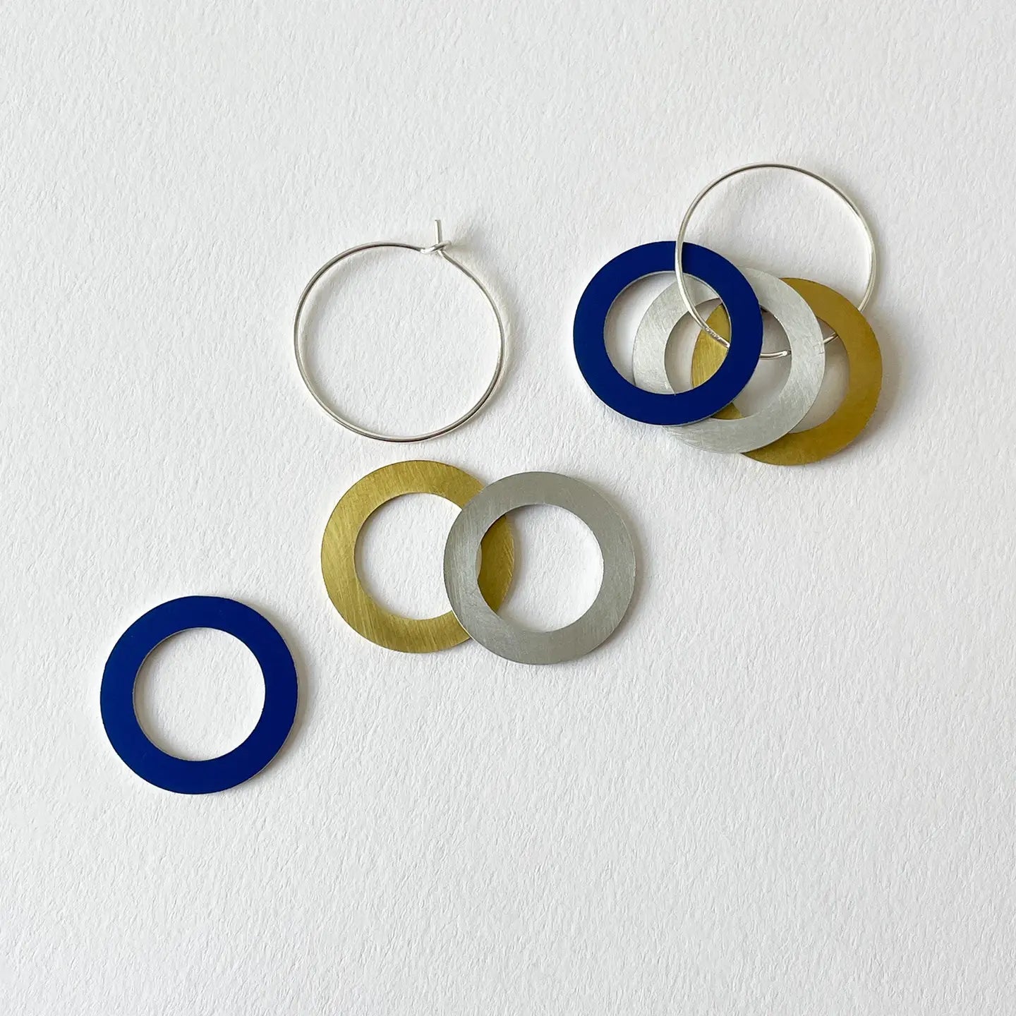 Hoop Drop Earrings Cobalt