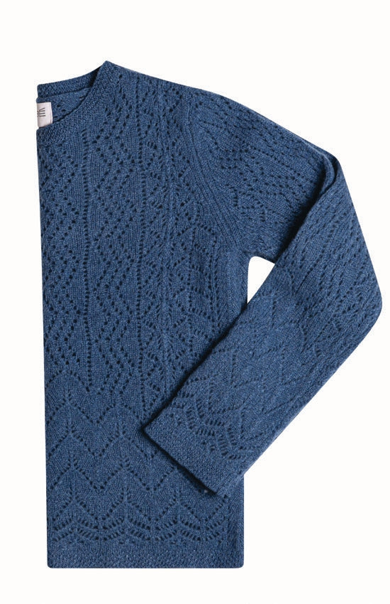 Solway Lace Cardigan - Soft Denim